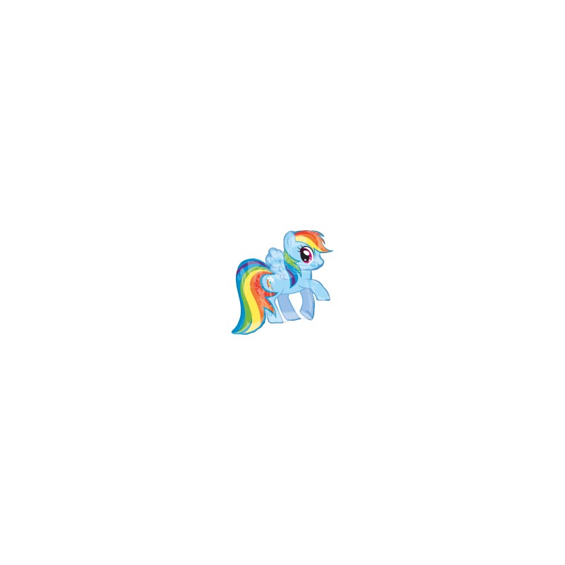 Pony Regenbogen Folienballon