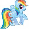 Pony Regenbogen Folienballon