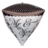 Schmetterling Ballon silber 112 cm