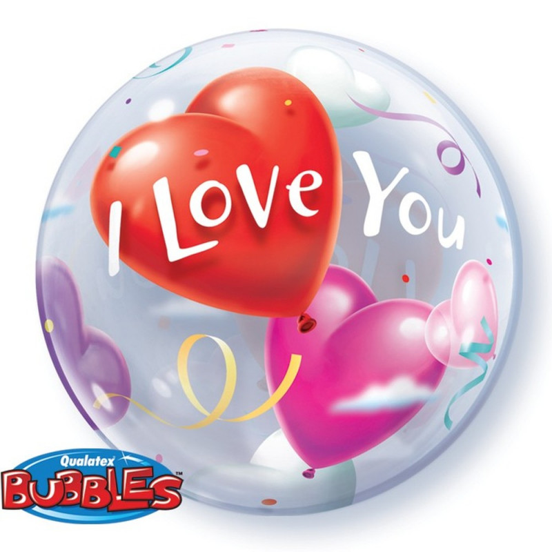 Folien-Ballon "Bubble" Love You