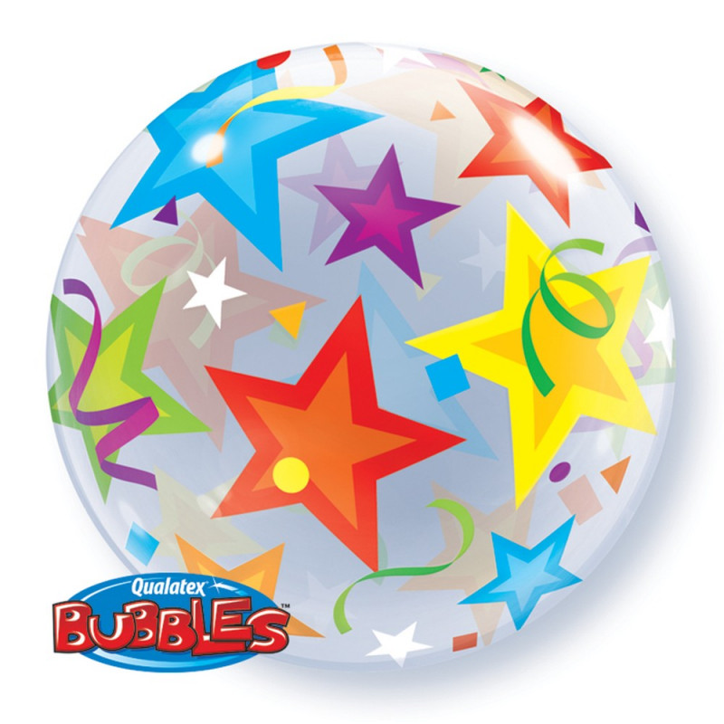 Folien-Ballon Sterne Bubbles