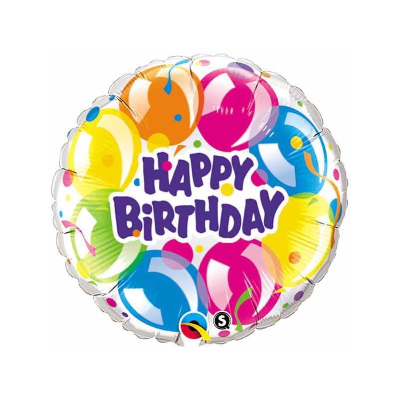 Folien-Ballon Happy Birthday "Balloons"