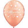 Just Married Rose Gold   28 cm ø Qualatex