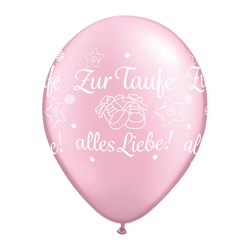 Zur Taufe alles Liebe 28 cm ø Qualatex