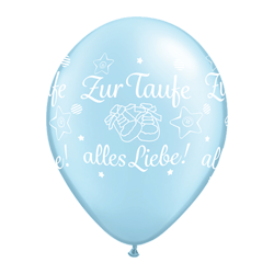 Zur Taufe alles Liebe 28 cm ø Qualatex