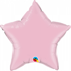 Folien-Ballon Stern rosa