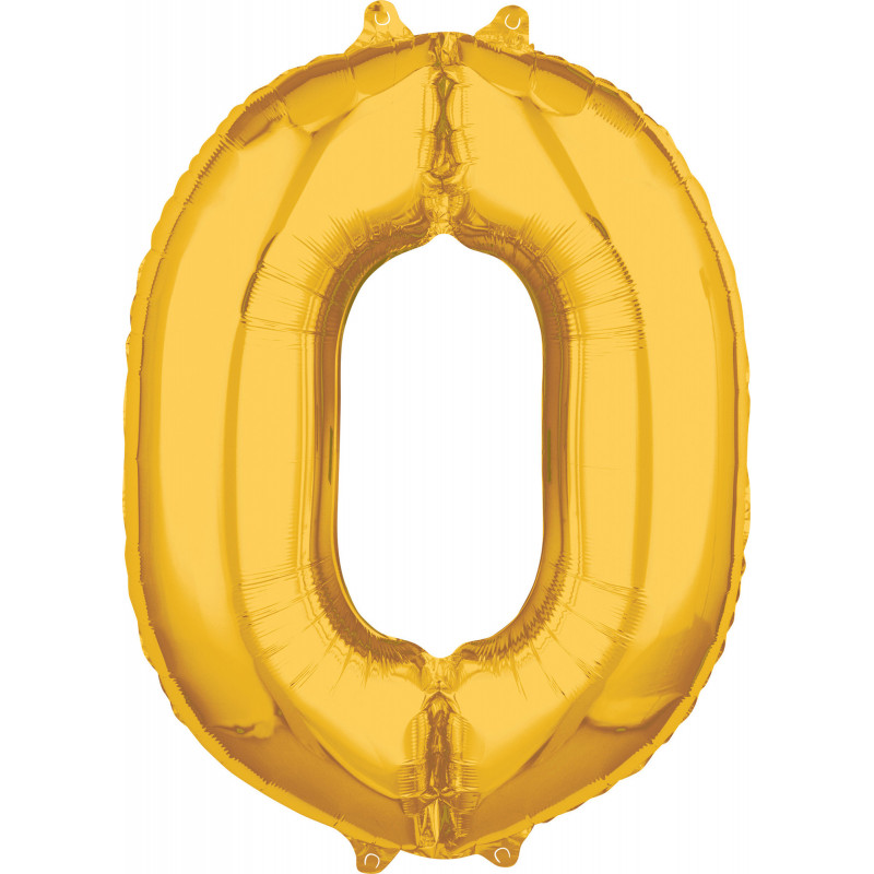 Zahlenballon "0"  gold