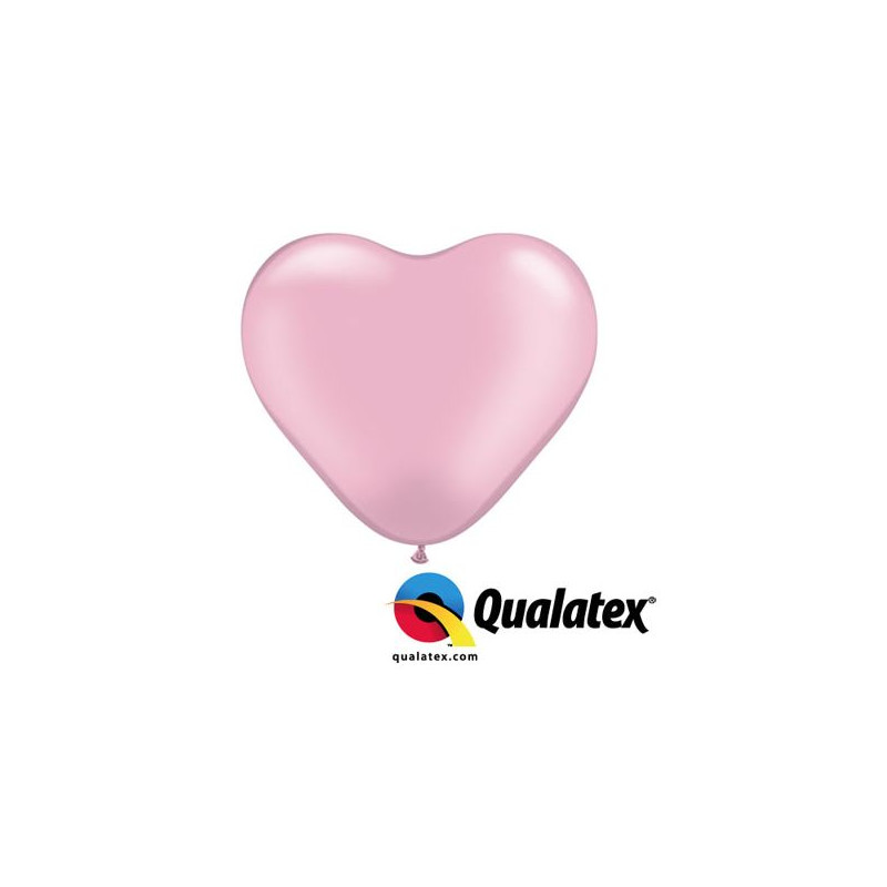 Herzballons Qualatex 15 cm ø 50 Stück rosa