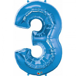 Zahlenballon "3" in diversen Farben