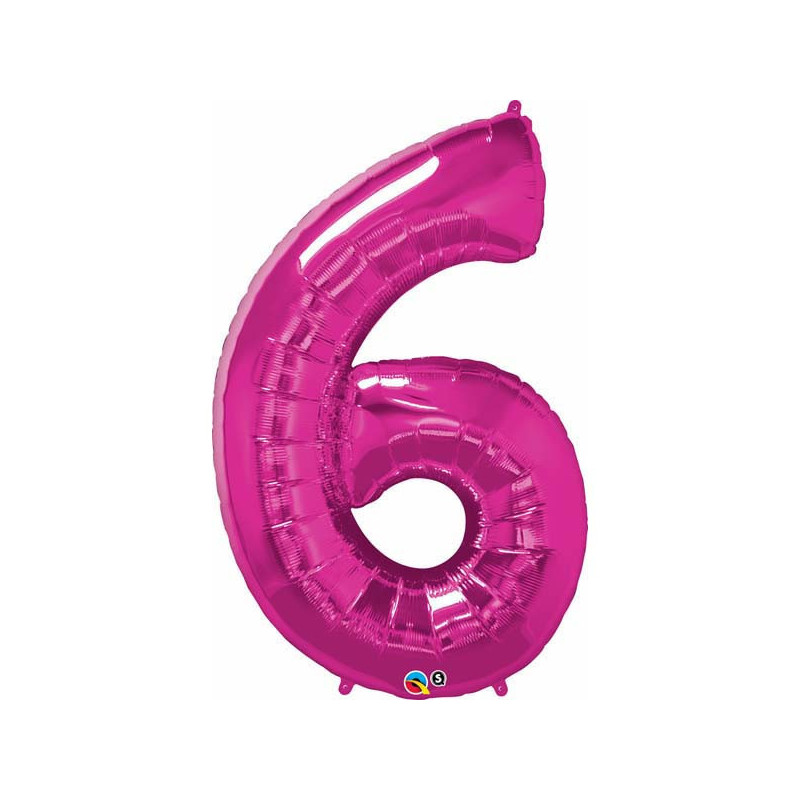 Zahlenballon "6" in diversen Farben