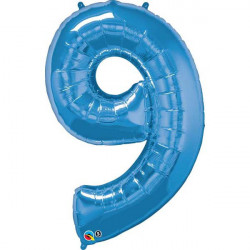Zahlenballon "9" in diversen Farben