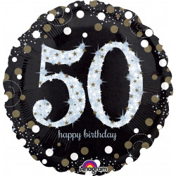 Folien-Ballon Happy Birthday Jumbo 50