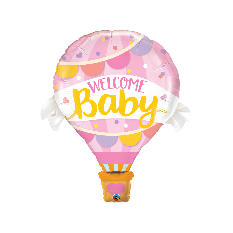 Folien-Ballon Welcome Baby  Girl