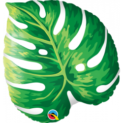 Folien-Ballon grünes Blatt
