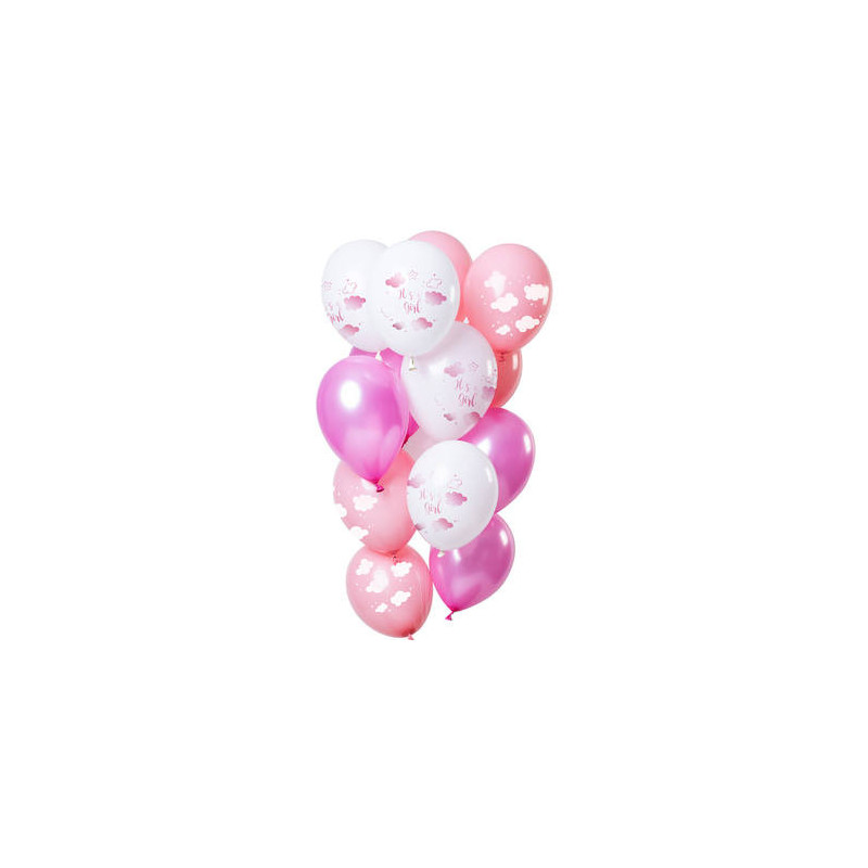 Ballons 'It's a Girl pink 30cm