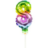 Folienballon Tortendeko Regenbogen Zahl 8 - 13cm