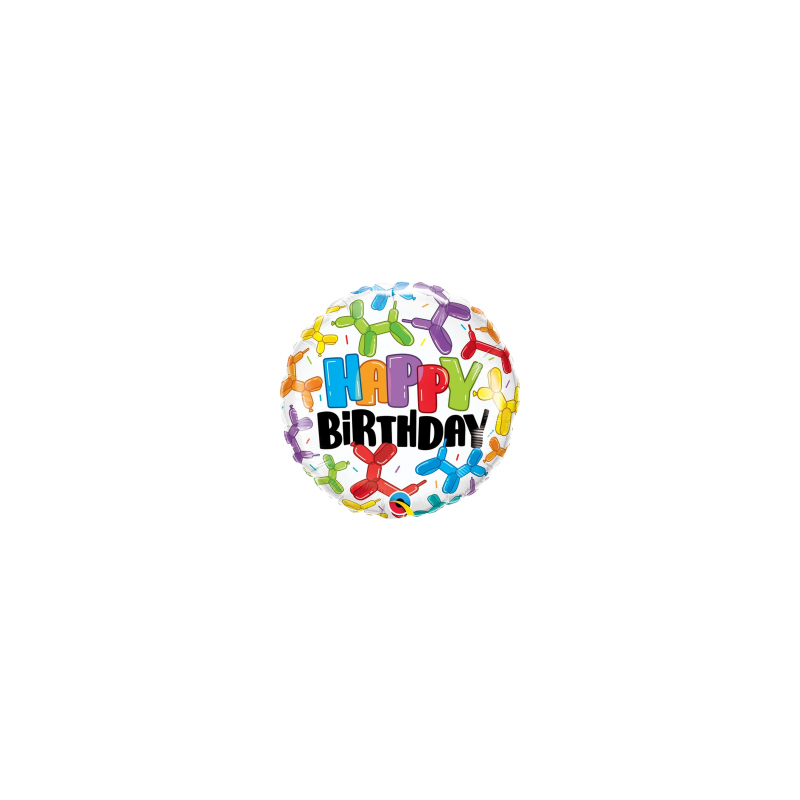 Folien-Ballon Happy Birthday Basic