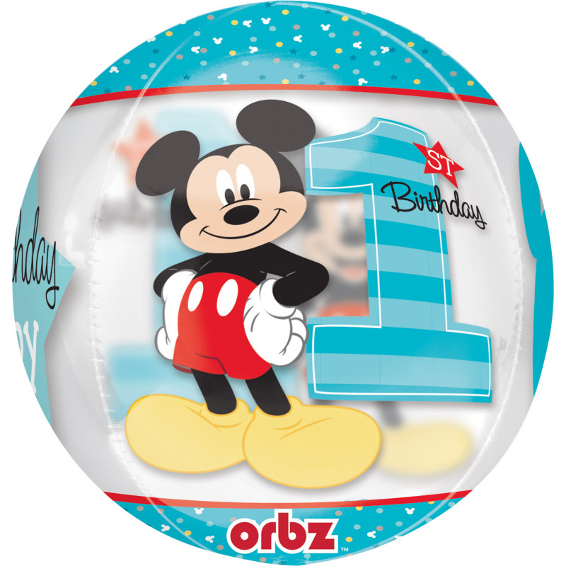 Folien-Ballon Mickey 1ST Birthday
