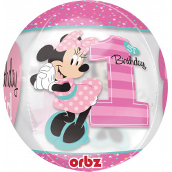 Folien-Ballon Minnie1ST Birthday