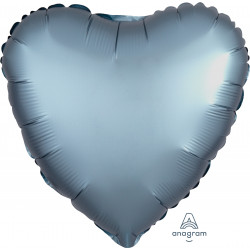 Folien-Ballon Herz Steel blue