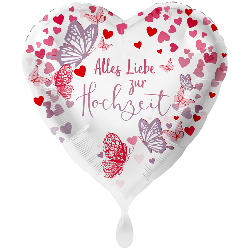 Folienballon Herz Just Married Hochzeit 71cm