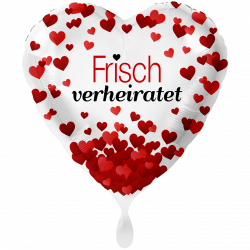 Frisch verheiratet  mit Herzen Jumbo Folienballon