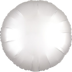 Rund White Satin Luxe