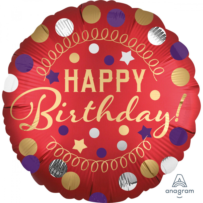 Amscan Folienballon "Happy Birthday 80" - Ca. 43 Cm Durchmesser Mit Heliumventil