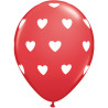 Rundballons mit Herz 33 cm ø