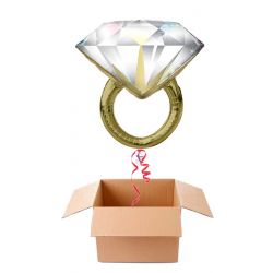 Folien-Ballon Hochzeitsring Diamant