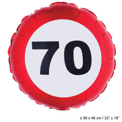 Zahl 70 Rot-Weiss