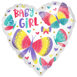 Baby Girl Schmetterlinge   Folienballon