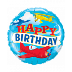 Happy Birthday Flieger Folienballon