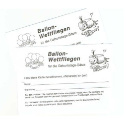 Ballon-Wettflugkarten Geburtstag