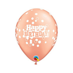 Happy Birthday  28 cm ø rose gold Latexballon