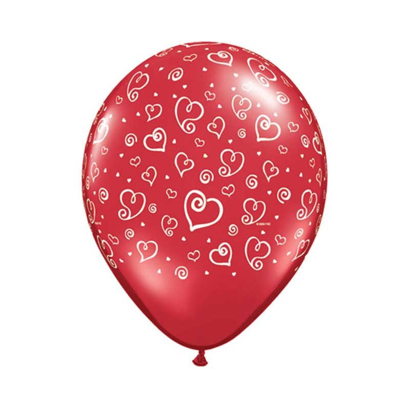 Swirl Herz 28 cm ø Latexballon