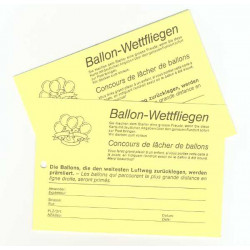 Ballon-Wettflugkarten