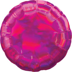 Rund Iridescent Magenta Circle Folienballon