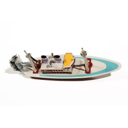 Passagierschiff mit Aussenbordmotor Paya immitation 24 cm Blech-Spielware