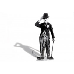Charlie Chaplin mit Blume Blech-Spielware