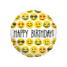 Emoji Happy Birthday Folienballon