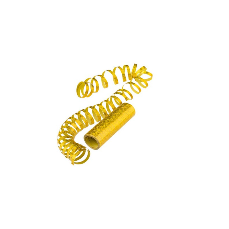 Luftschlange Holografie gold