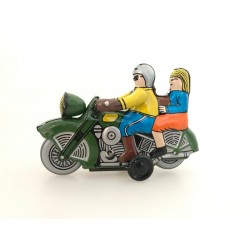 Motorrad mit Beifahrerin Blech-Spielware