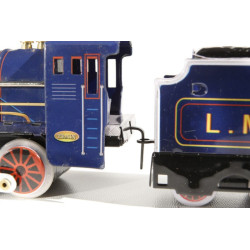 Dampflok mit Tender und Personenwagen Blech-Spielware