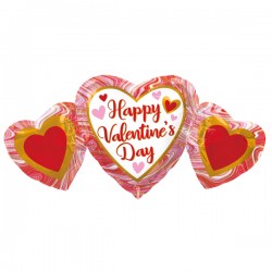 Happy Valentine's Day Supershape Folienballon