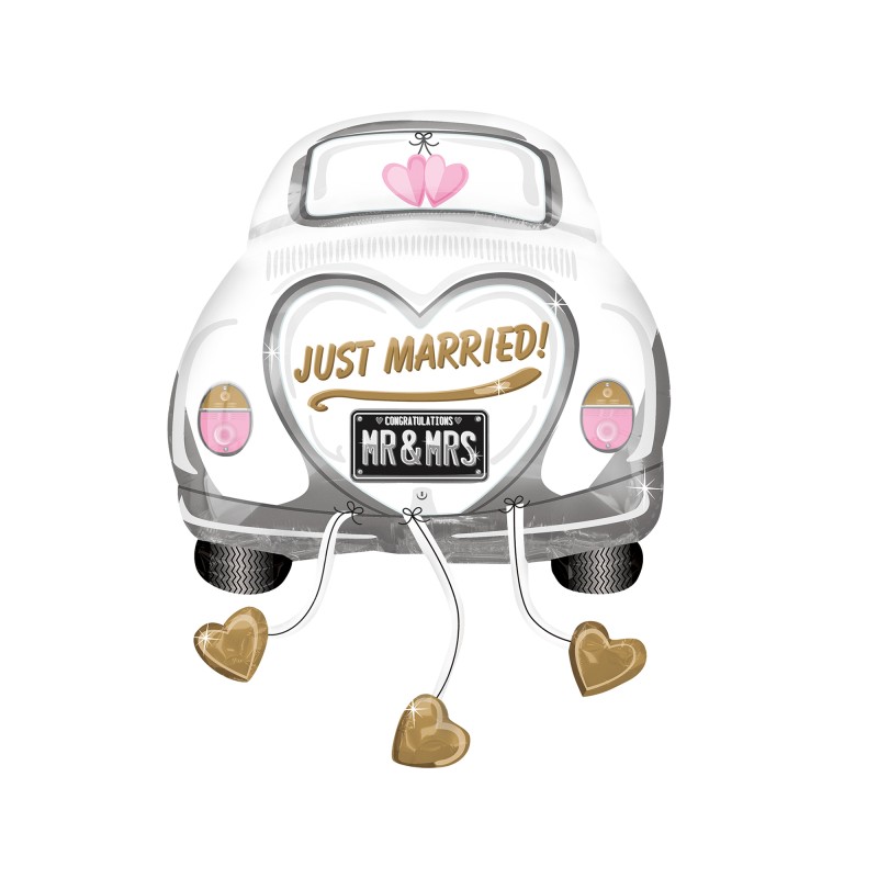 Hochzeits-Auto Just Married Folienballon