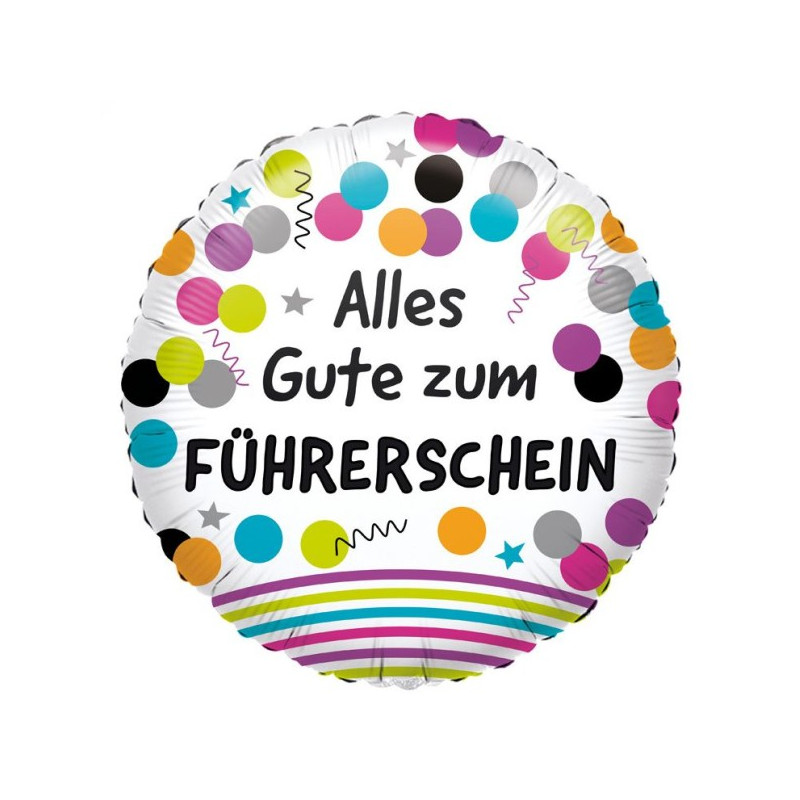 Alles Gute zum Führerschein Folienballon