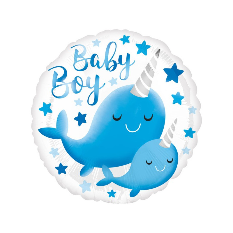 Narwhal Baby Boy Folienballon