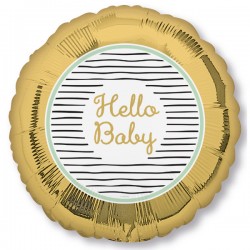 Hello Baby gold Folienballon