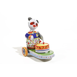 Panda mit Wagen  Blech-Spielware